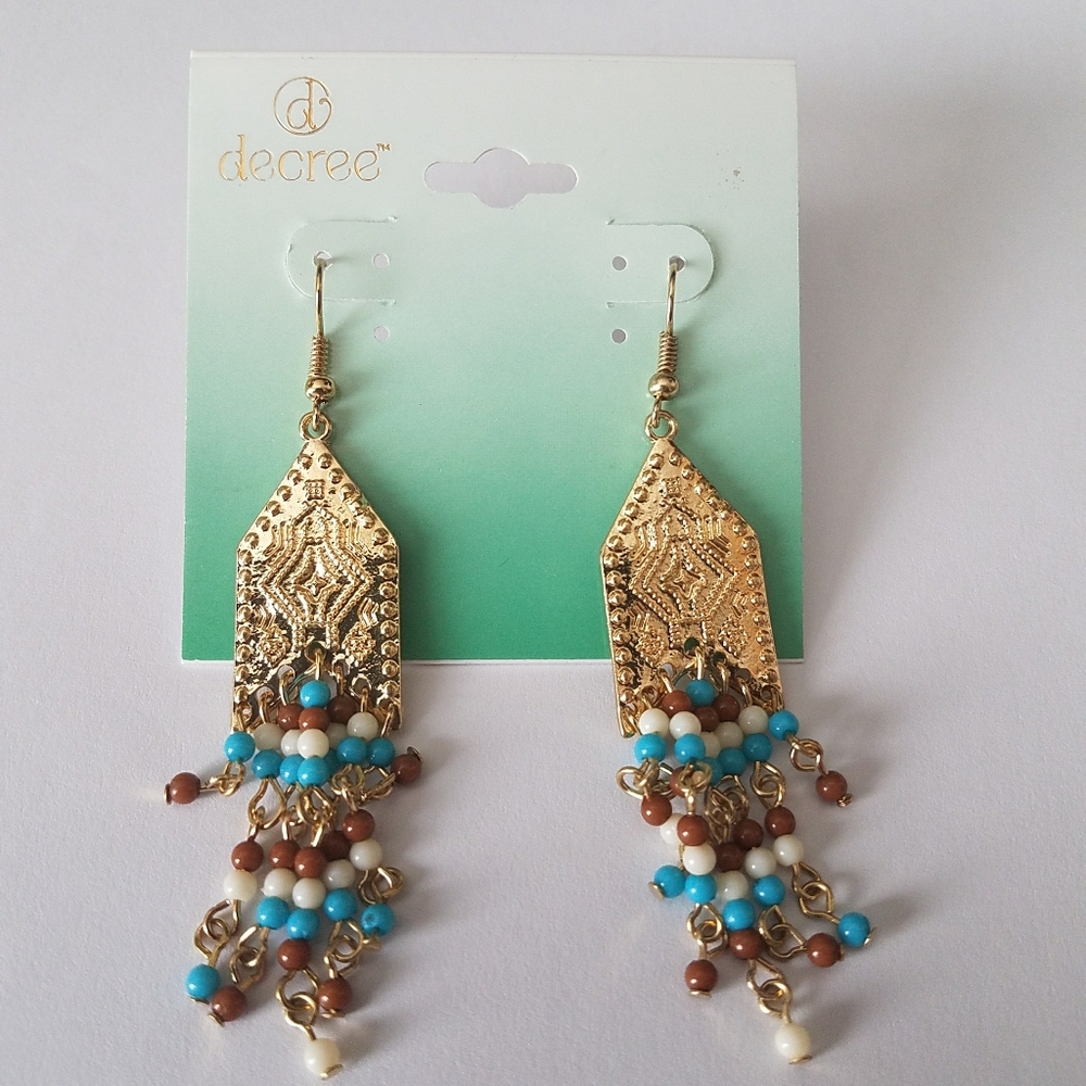 Earrings Decree/Drop Earrings with Beads